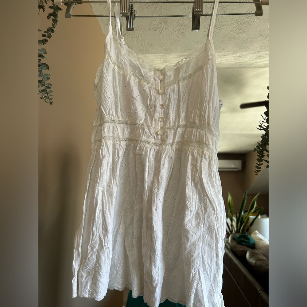 Vintage white eyelet babydoll top